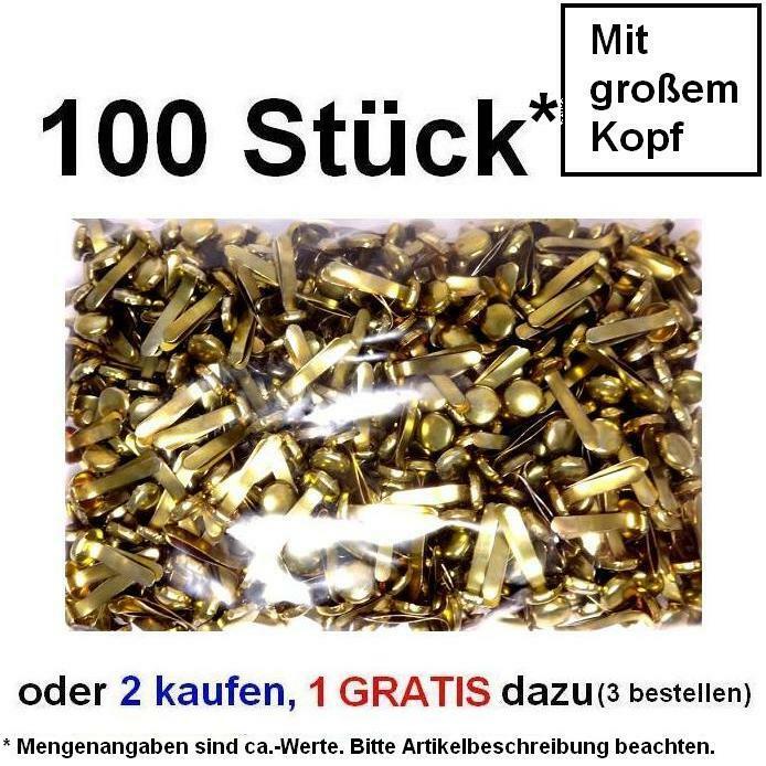 100 Stück* Rundkopfklammern Musterbeutelklammern Verschlußklammer Aktion: 2 + 1