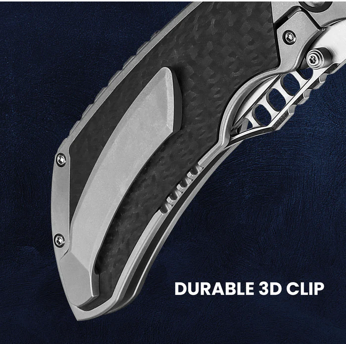 Kizer Huntsmen Folding Knife S35VN Blade Titanium+Carbon Fiber Handle Ki4642A1