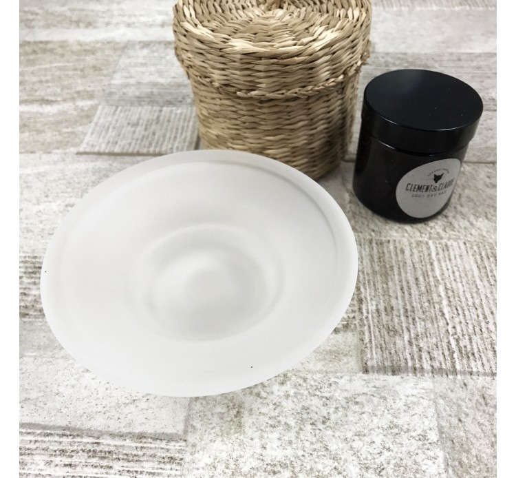 Piattino Ricambio Porta Sapone In Vetro Satinato 11cm Bagno Accessori dfh