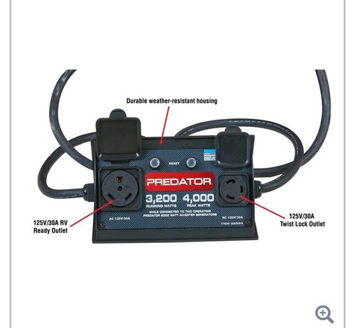 Predator RV Ready Parallel Kit Generator 2000 4000 Boat Camp Hurricane Inverter