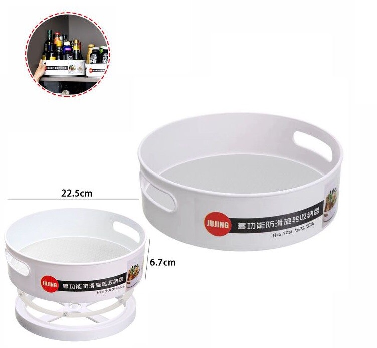 Vassoio Porta Oggetti Rotante Organizzazione Cucina Salse Bottiglie dfh