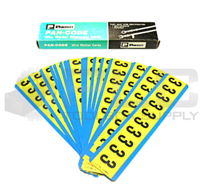 NEW BOX OF 17 PANDUIT PCL100-3 MARKER LABELS