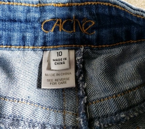 Cache - Medium wash denim shorts, size 10