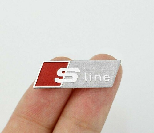 AUDI S LINE SLINE Lenkrad Emblem logo silber aufkleber stiker TOP Qualität !!!