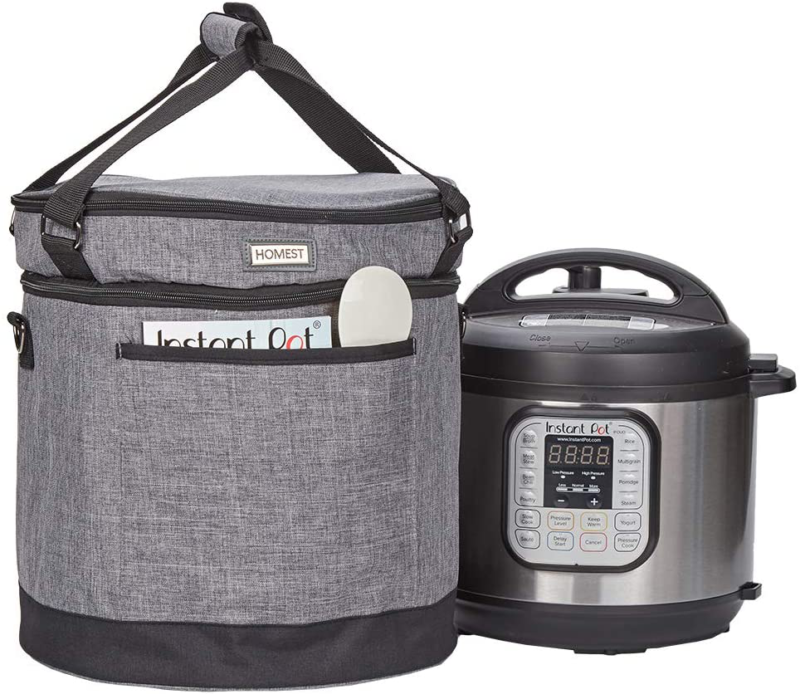 HOMEST 2 Compartments Carry Bag Compatible with 6 Quart Instant Pot, These Press