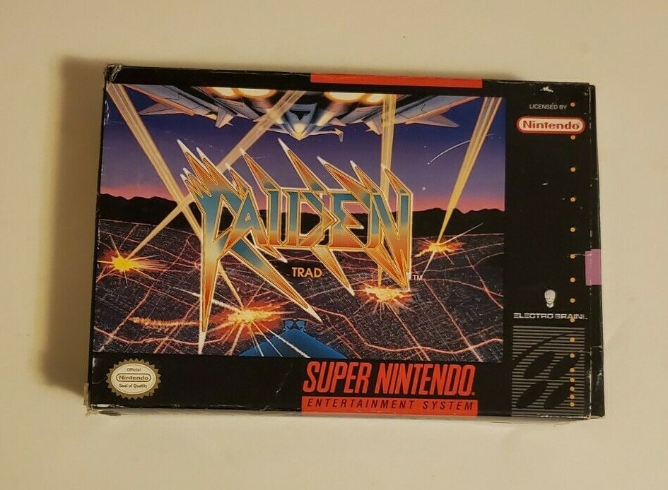 Raiden Trad Super Nintendo SNES Authentic Game CIB Complete
