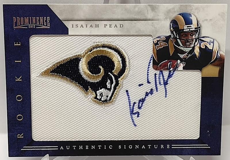 2012 Panini Prominence Embroidered Team Patches Rc Isaiah Pead Rams 119/140