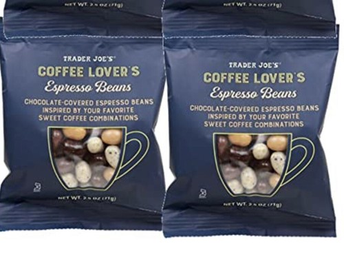 2 PACKS ) Trader Joe's Coffee Lover's Chocolate Covered Assorted Espresso Beans