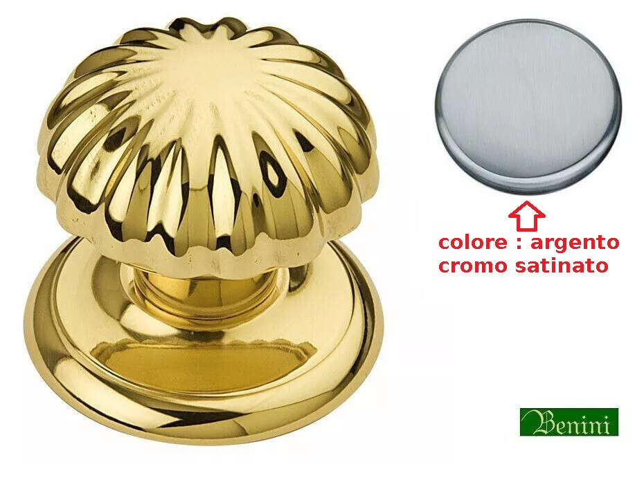 POMOLO POMO PER PORTA PORTONE MARGHERITA 80 mm CROMO CROMATO SATINATO