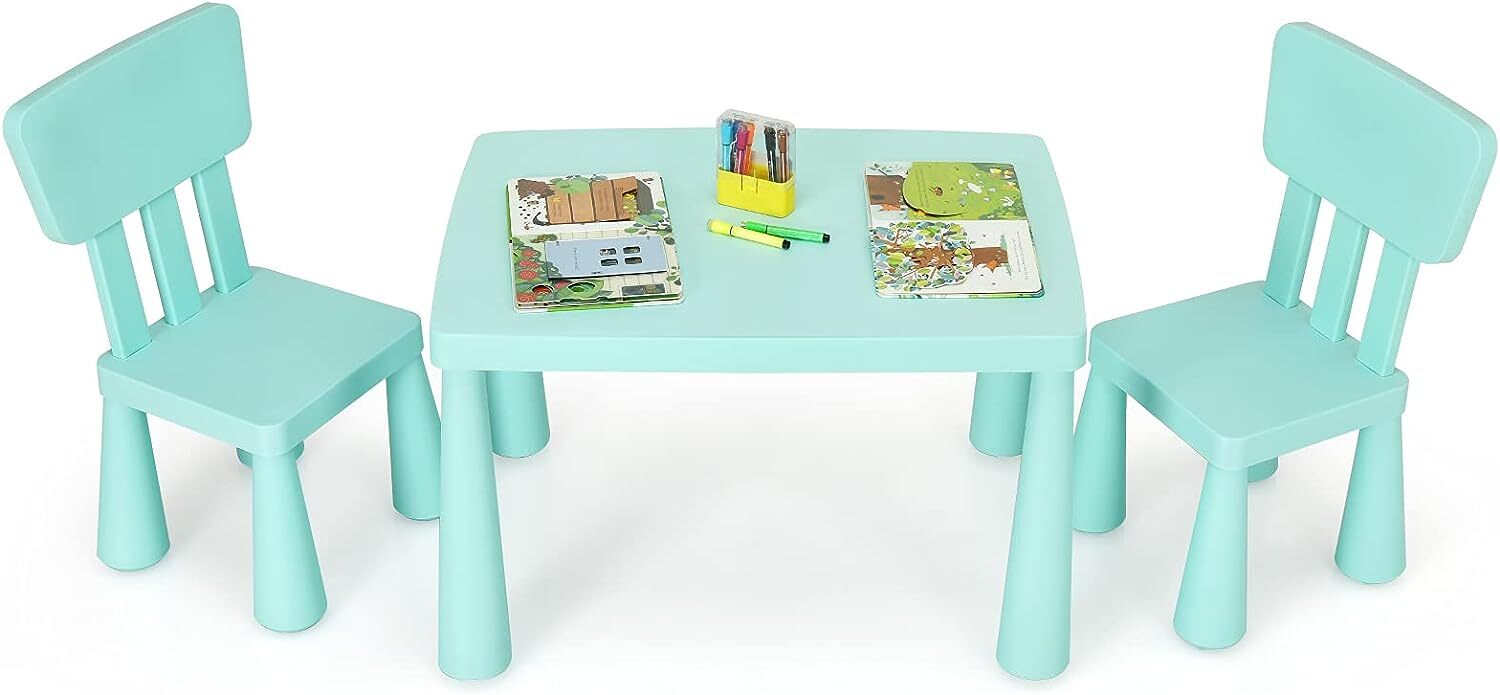 Set For Toddler, 3 Piece Plastic Children Activity Table
