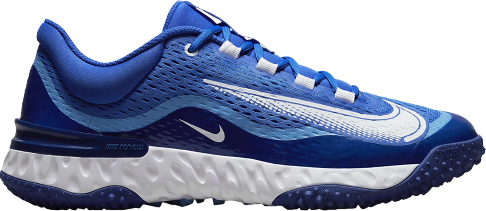 

Мужские кроссовки Nike Alpha Huarache Elite 4 TF Turf Hyper Royal Blue White DJ6523-414 10,5, Синий, Nike Alpha Huarache