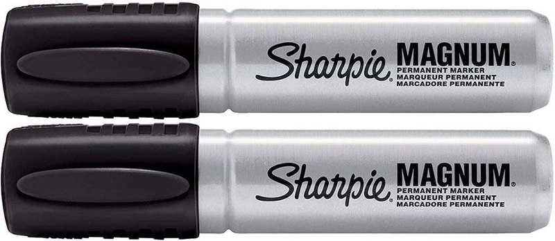 44001 Oversized Chisel Tip Extra Wide Magnum Permanent Marker (2 Pack)