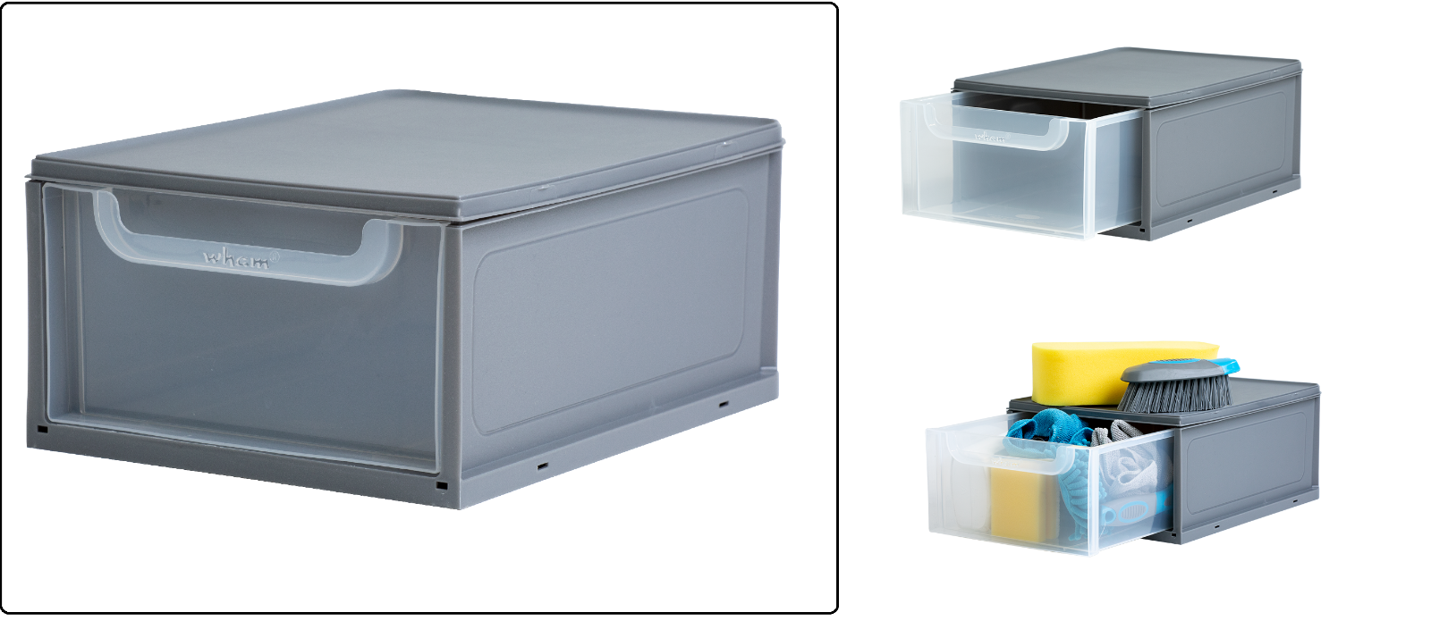 8l Wham Uni Store Modular Stacking Drawer System Shoe Storage Home