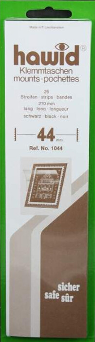 Hawid Stamp Mounts 210x44mm - Black (25)