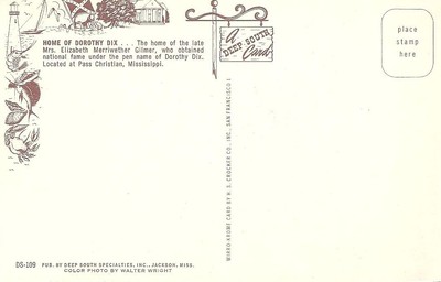 Pass Christian, MS / Home of Dorothy Dix / Mississippi / circa 1960 / Lot V245