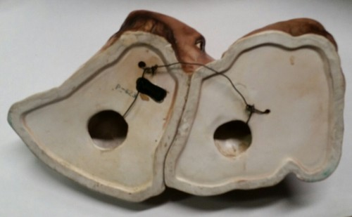 Vintage NORCREST Japan SPANIEL Double Headed DOG WALL PLAQUE P-423 VTG