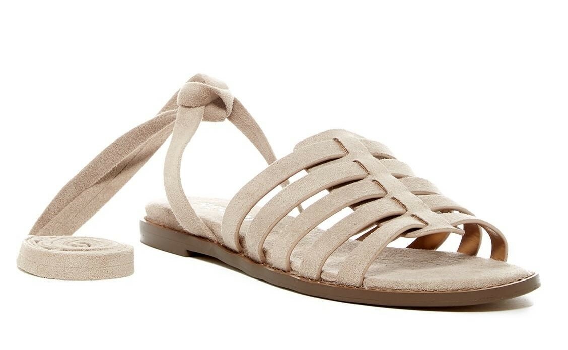 REPORT Womens 'Zella' Taupe Lace Up Sandals Sz 8.5 - 231474