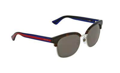 Pre-owned Gucci Gg0056s 004 Havana & Blue Sunglasses Gafas De Sol Oculos De Sol Gray Lens In Gray Gradient Lenses
