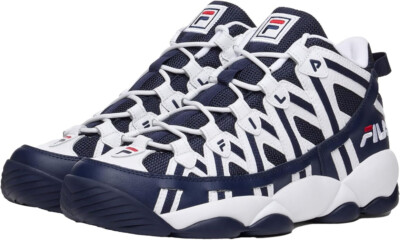 Fila Men's Stackhouse Basketball Spaghetti 1BM02138-422 White/Navy
