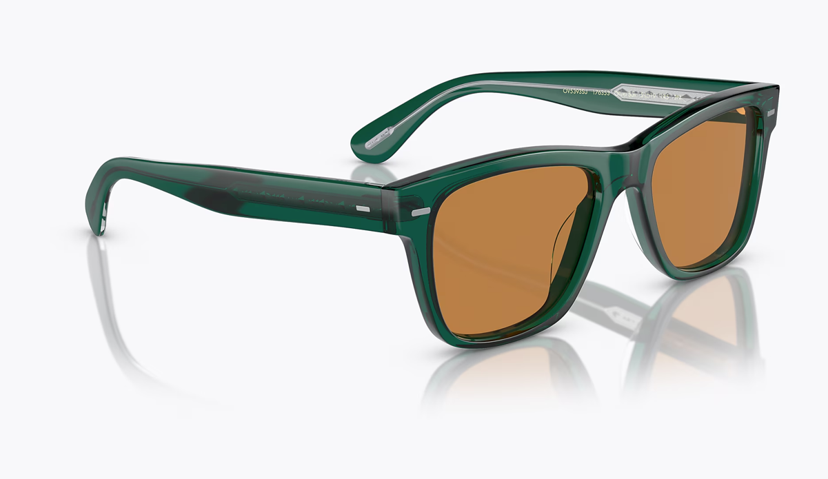 Pre-owned Oliver Peoples Oliver Sun Limited Edition 54mm In Dk Teal/ Cognac Msrp$584 Iver In Brown