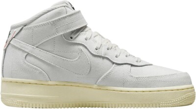 Nike Women's Air Force 1 Mid '07 Leather Canvas White Basketball Shoes Size 10.5