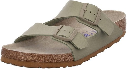 Pre-owned Birkenstock Unisex Arizona Slippers, Olive Khaki, 9 Us Sz_8-8.5_olive Khaki