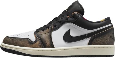 Мужские кроссовки Jordan 1 Low SE Черный/Белый Оникс-Белый парус (DQ8422 001) - 8,5