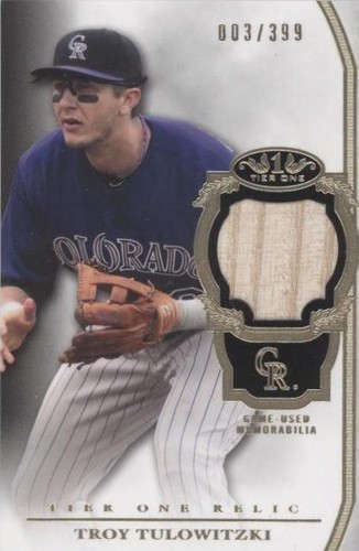 2013 Topps Tier One - Troy Tulowitzki #TOR-TT