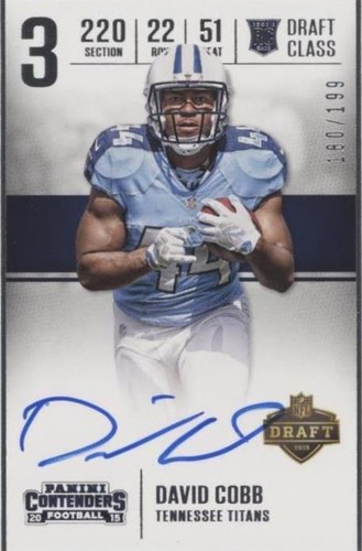 2015 Panini Contenders David Cobb #DC-DC