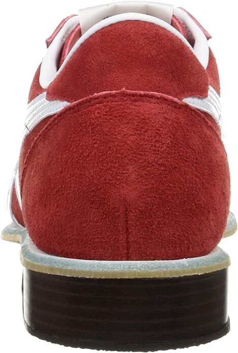 Pre-owned Asics Weight Lifting Shoes Leather 1163a006 Red/white With Box (us5-10)
