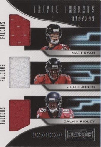 2018 Panini Playbook Calvin Ridley Julio Jones Matt Ryan #TT-7