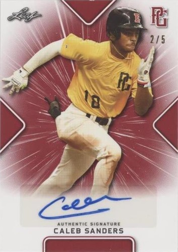 2021 Leaf Perfect Game National Showcase - Caleb Sanders #BA-CS3