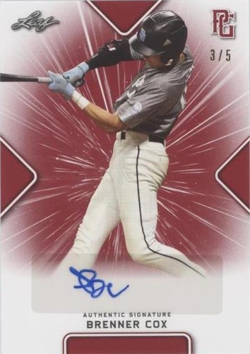 2021 Leaf Perfect Game National Showcase - Brenner Cox #BA-BC2