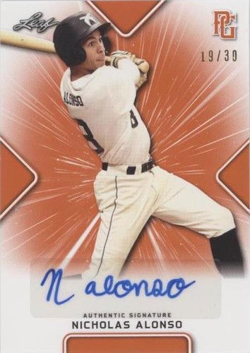 2021 Leaf Perfect Game National Showcase - Nicholas Alonso #BA-NA1