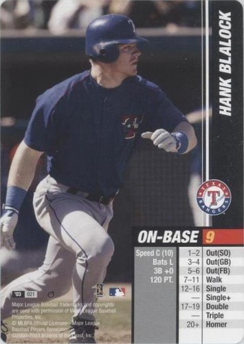 2003 MLB Showdown Trading Deadline - Hank Blalock #021