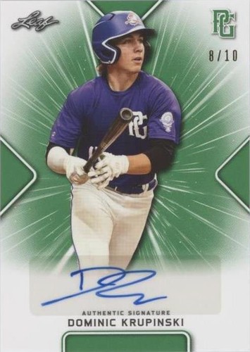 2021 Leaf Perfect Game National Showcase - Dominic Krupinski #BA-DK1