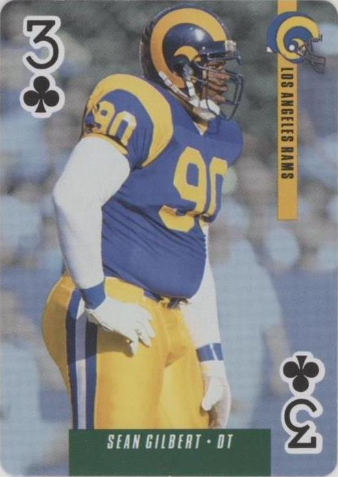 1993 Bicycle Ditka's Picks Playing Cards Sean Gilbert #3C