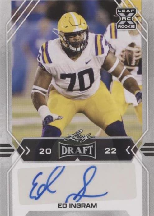 2022 Leaf Draft Ed Ingram #BA-EI1