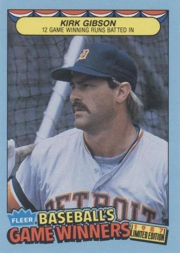 1987 Fleer Limited Edition Baseball's Game Winners - Kirk Gibson #17