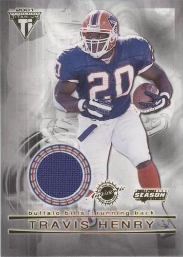 2001 Pacific Private Stock Titanium Postseason Travis Henry #13