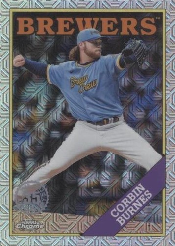 直筆サイン topps now CORBIN BURNES JOSH HADER 2025 Topps Series 2 Corbin Burnes Golden Mirror Image