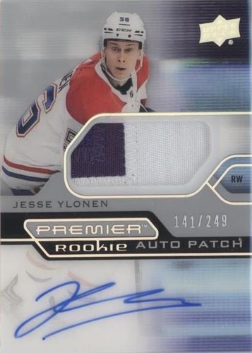 2021-22 Upper Deck Premier Rookie Auto Patch Jesse Ylonen
