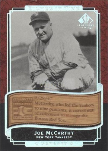 2003 SP Legendary Cuts - Joe McCarthy #ET-JM