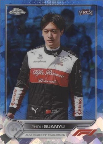 2022 Topps Chrome Formula 1 Sapphire Zhou Guanyu Alfa Romeo