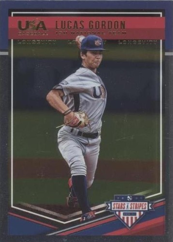 2018 Panini USA Baseball Stars & Stripes Longevity - Lucas Gordon #58