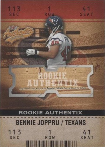 2003 Fleer Authentix Bennie Joppru #112