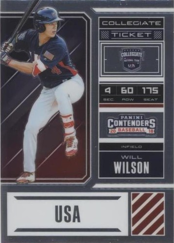 2018 Panini Elite Extra Edition - Will Wilson #USA-WW