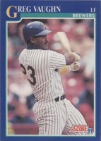 1991 Score - Greg Vaughn #528
