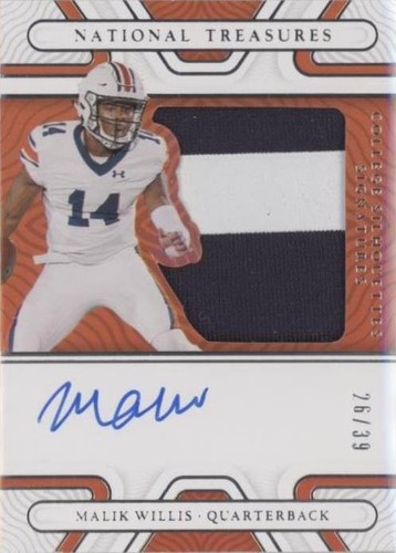 2022 Panini National Treasures Collegiate Malik Willis #SS-MWI