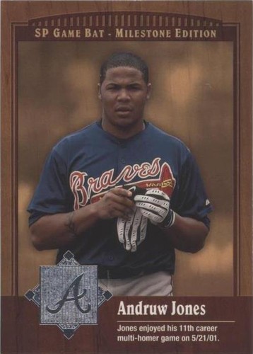 2001 SP Game Bat Edition Milestone - Andruw Jones #50